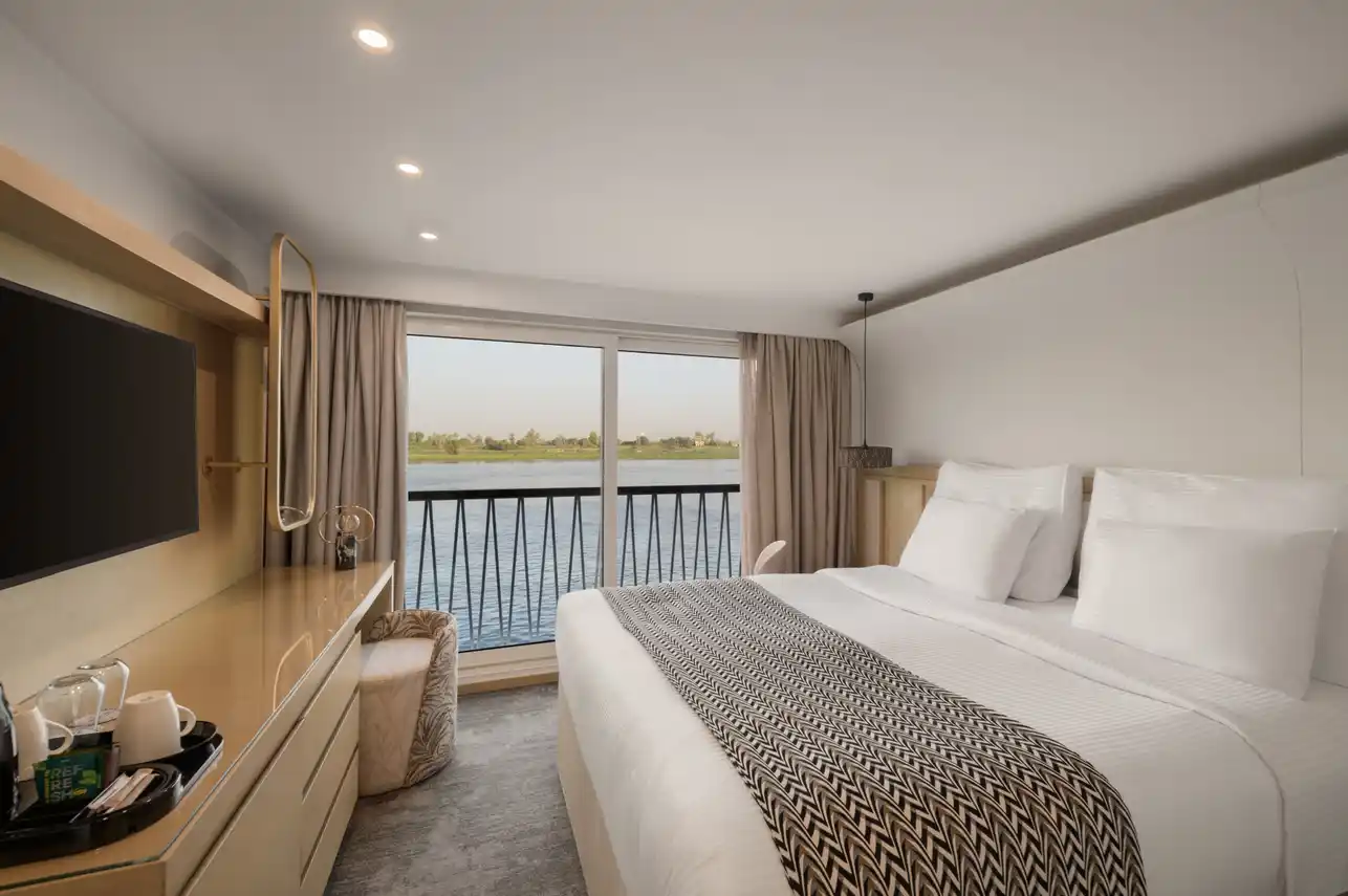 Cabin aboard the MS Tamr Henna Nile Cruise Nile cruise
